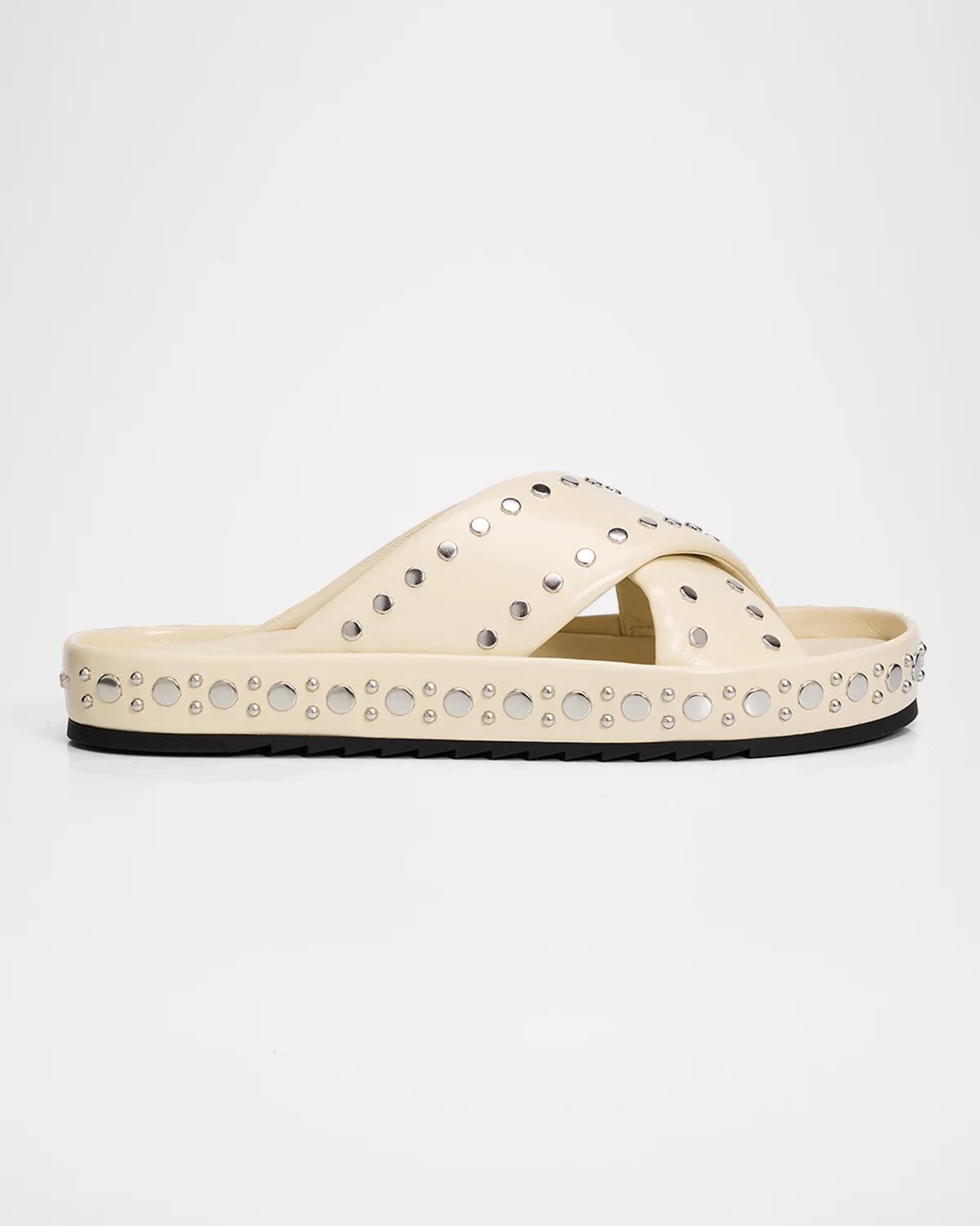 Studded Crisscross Slides