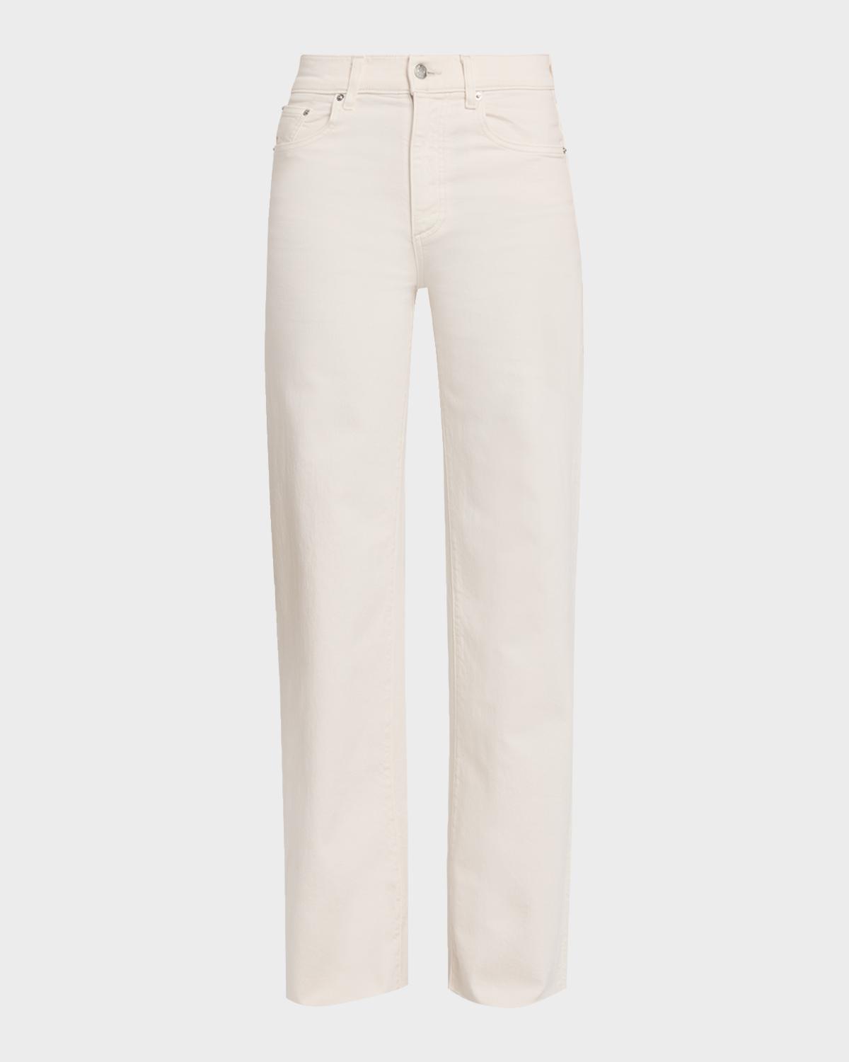 LE JEAN Column High-Rise Straight-Leg Jeans