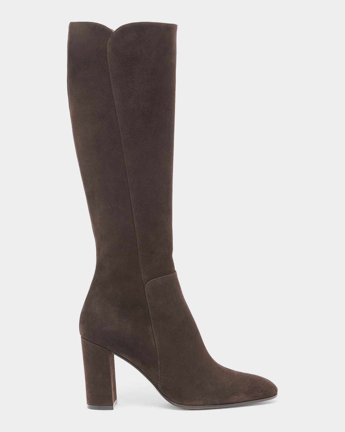 Gianvito Rossi 85mm Suede Knee-high Boots In Caml