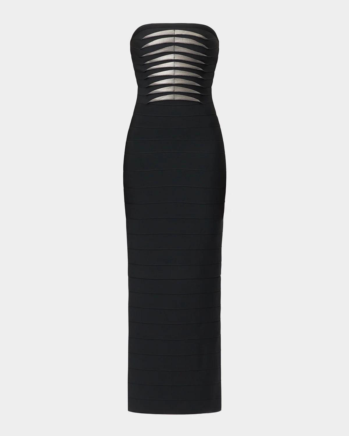 Hervé Léger The Metallic Strapless Bandage Gown