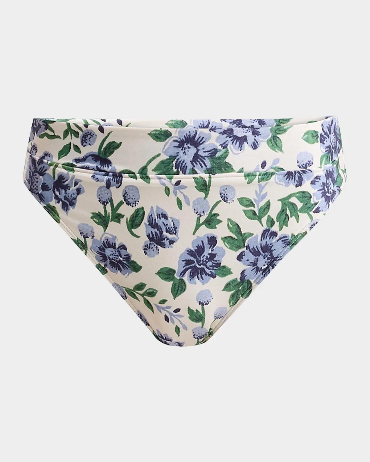 Enamour Floral Mid-High-Cut Bikini Bottom