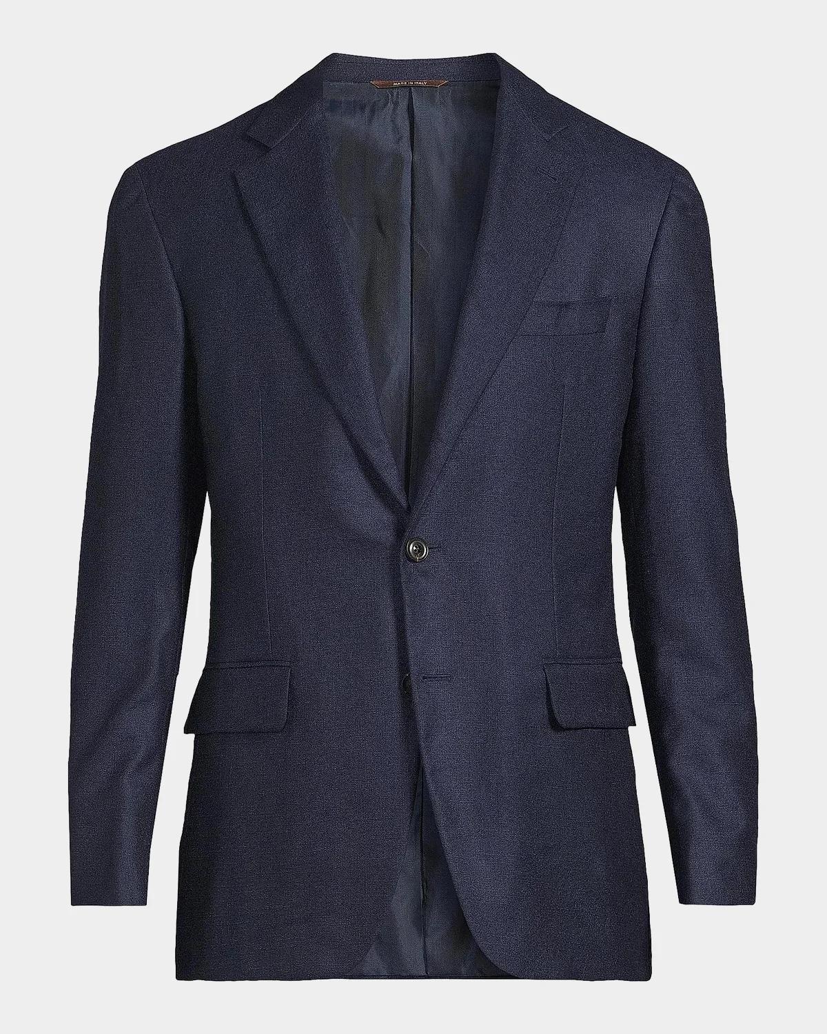 Canali Solid Silk-Cashmere Sport Coat