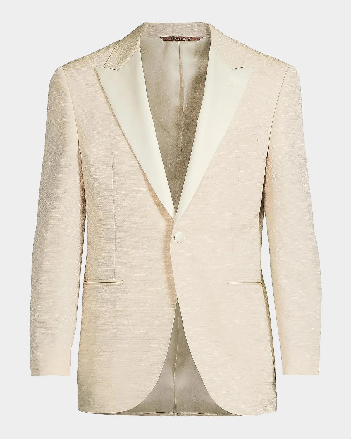 Canali Textured Wool-Silk Dinner Jacket