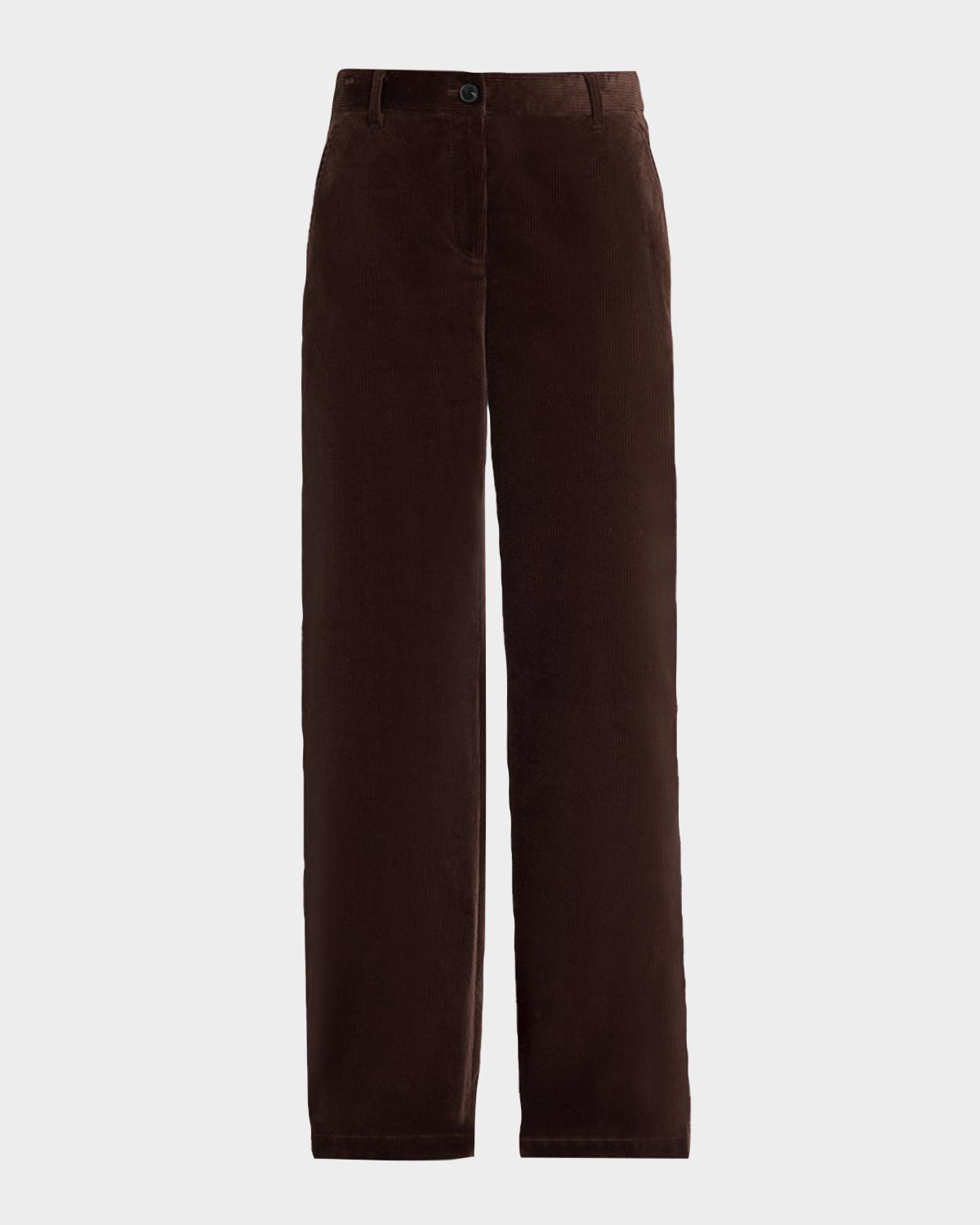 Kent Barrel-Leg Corduroy Pants