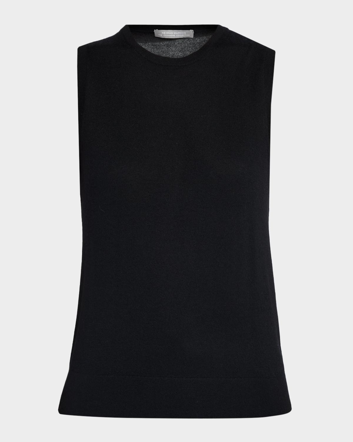 Neiman Marcus Superfine Cashmere Crewneck Shell