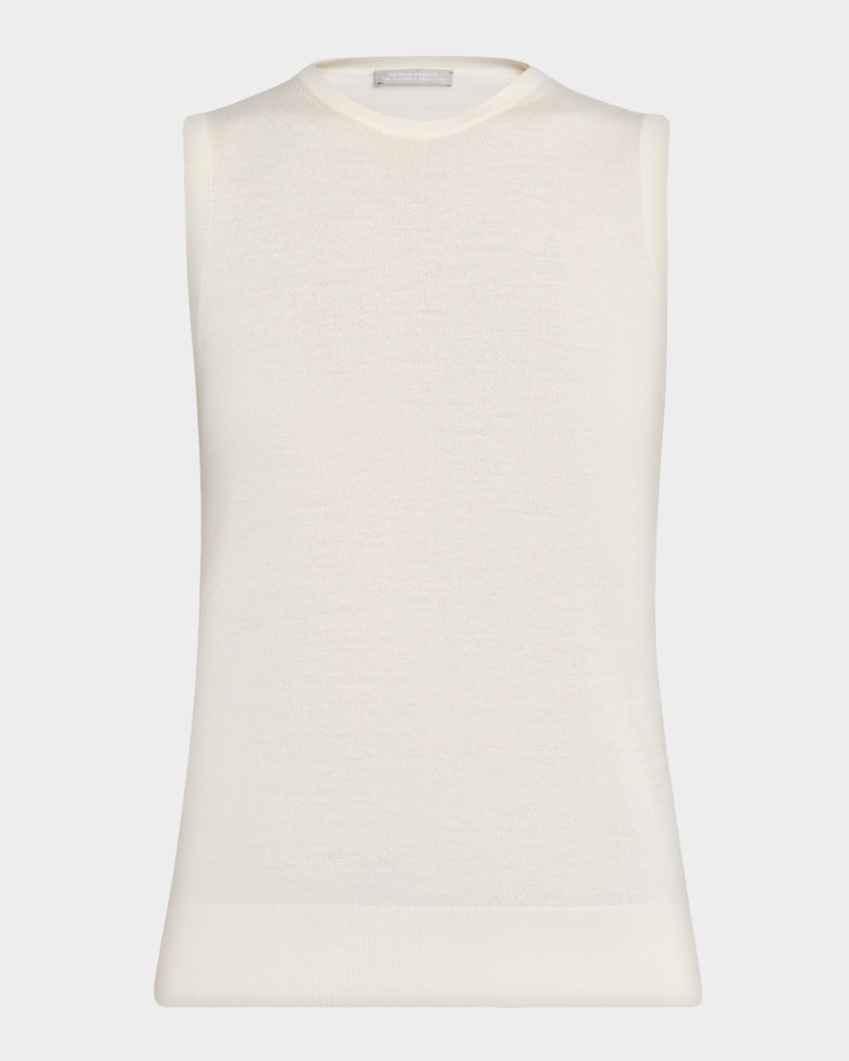 Neiman Marcus Superfine Cashmere Crewneck Shell