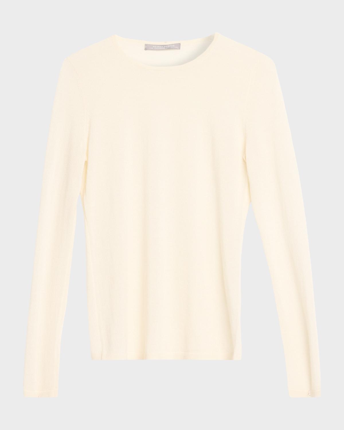 Neiman Marcus Superfine Cashmere Crewneck Sweater