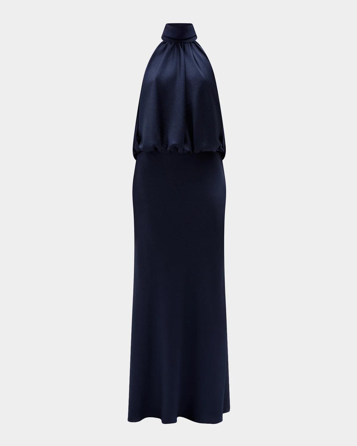 Amsale Blouson Halter Gown