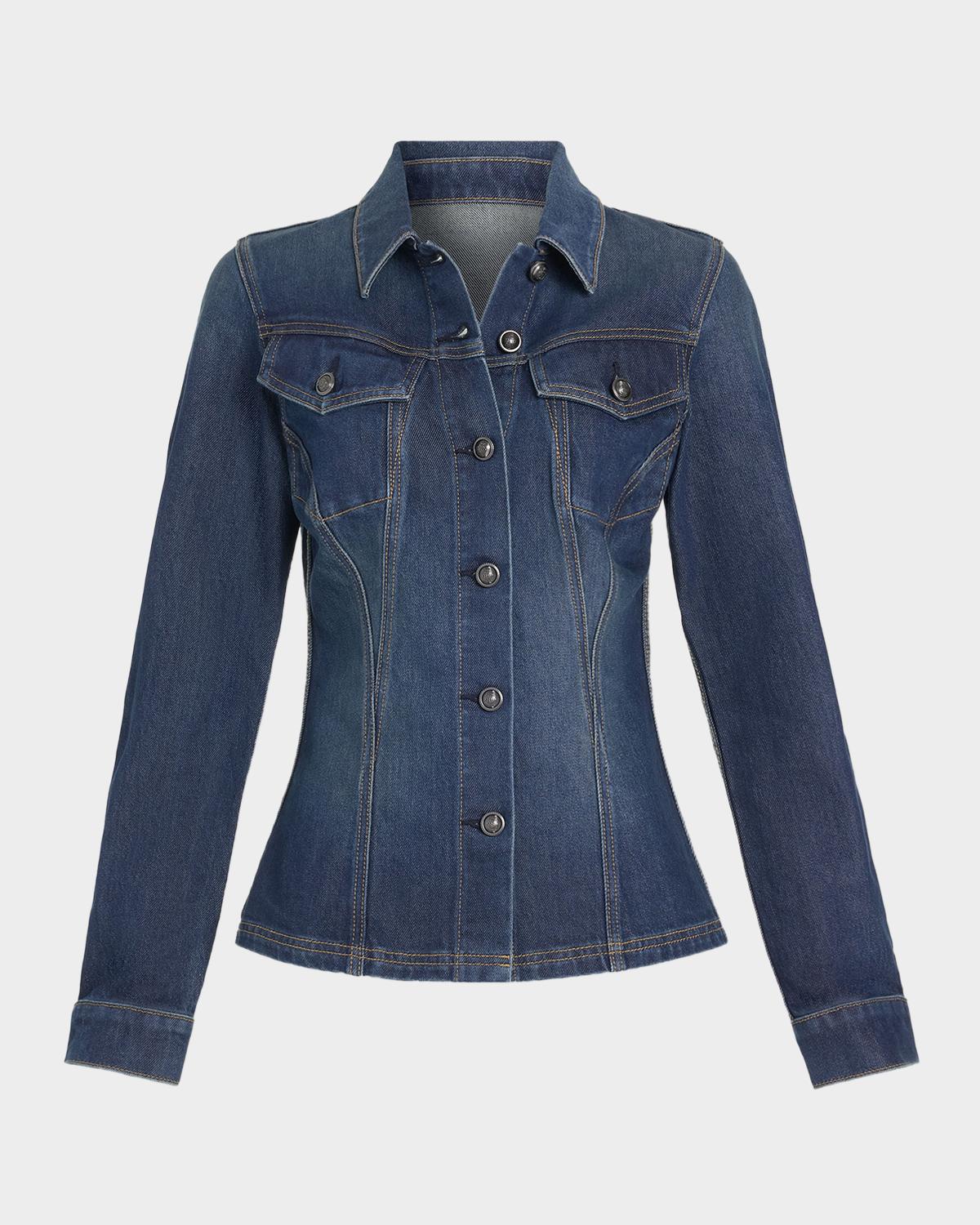 Ramy Brook Dani Fitted Denim Jacket