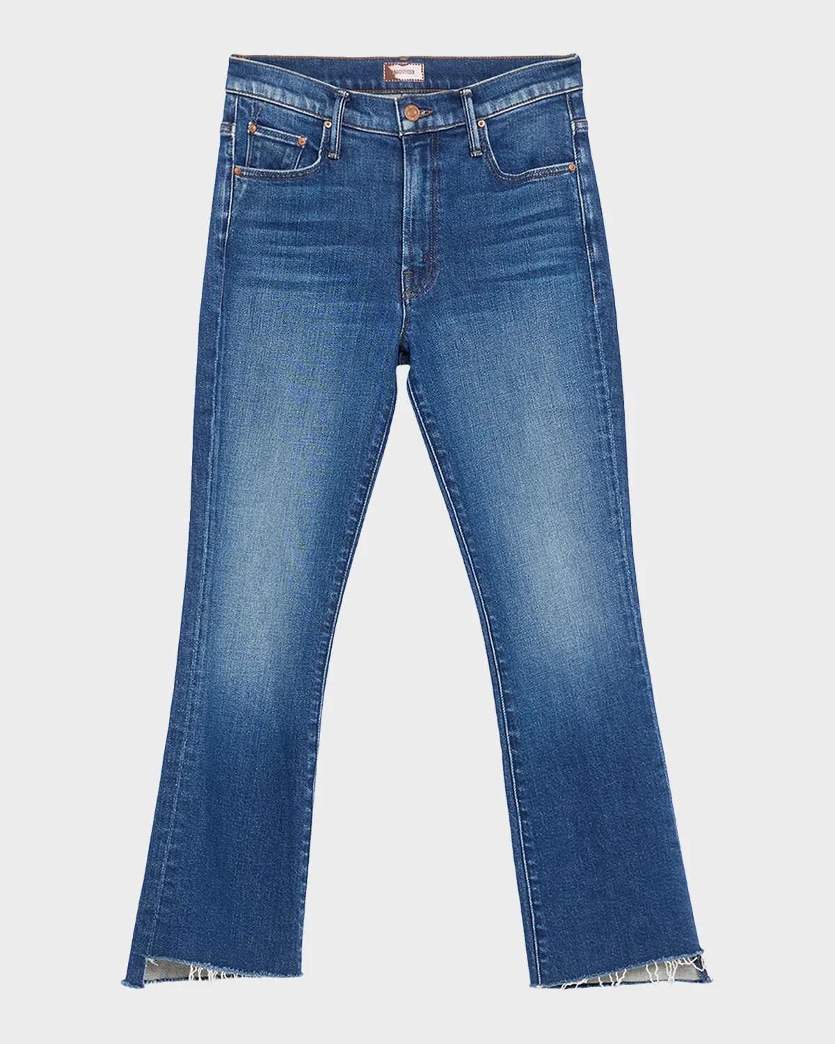 MOTHER The Insider Frayed Bootcut Ankle Jeans