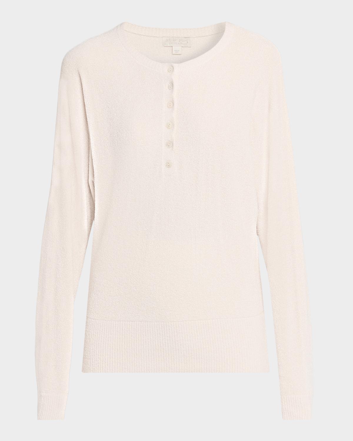 Barefoot Dreams CozyChic Ultra Lite Scalloped Henley Pullover
