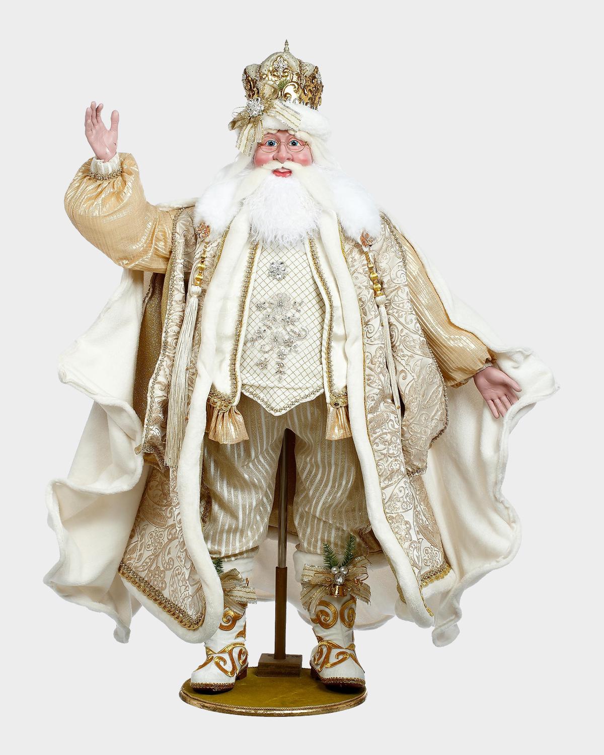 Mark Roberts Snow & Pearls Santa Figurine