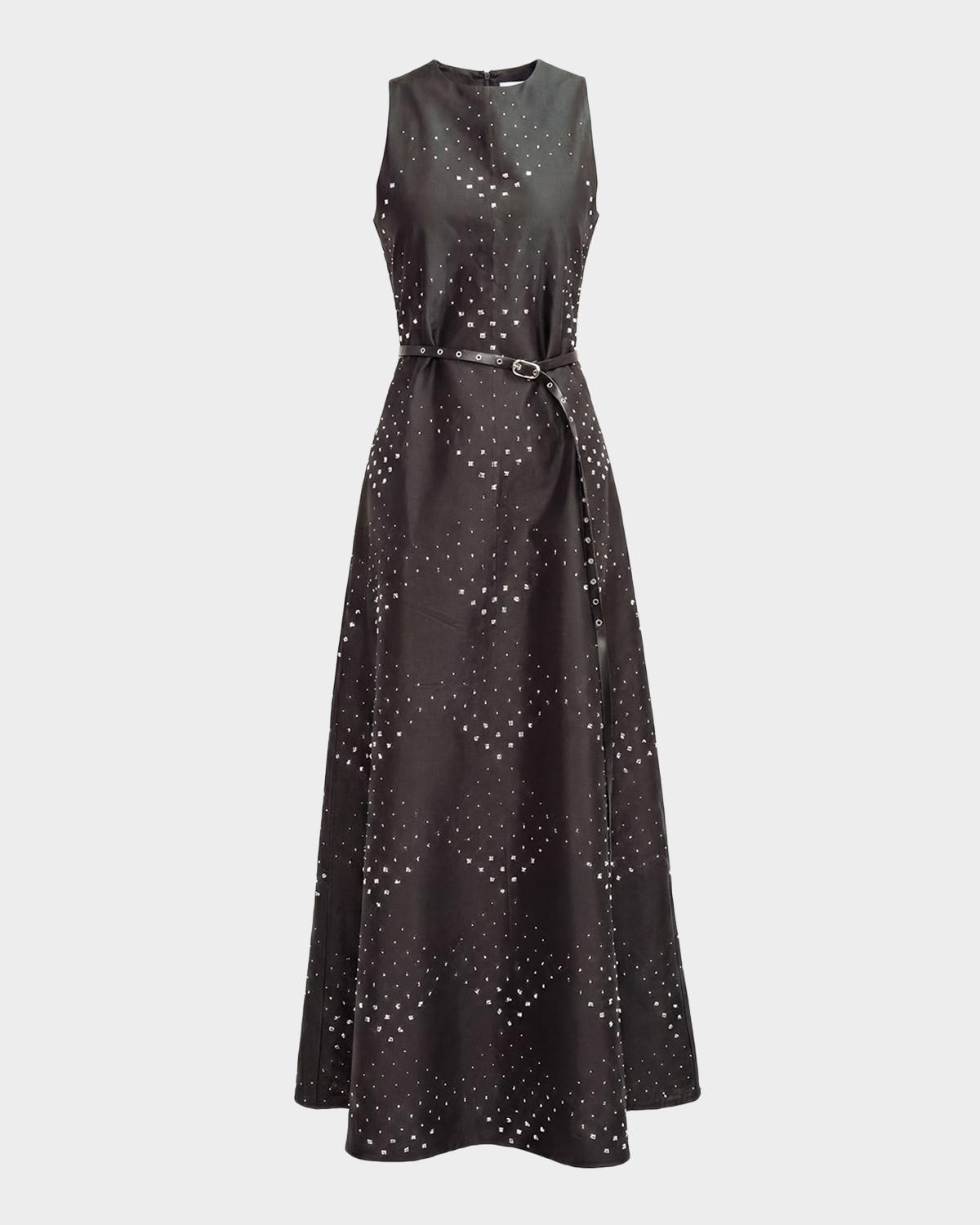 LOVEBIRDS Bennet Diamond-Patterned A-Line Maxi Dress