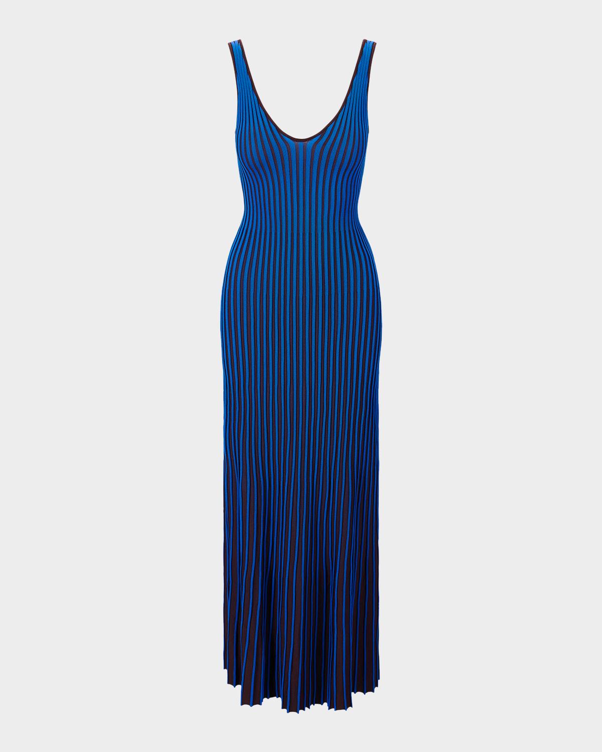 STAUD Claretta Rib-Knit Maxi Dress