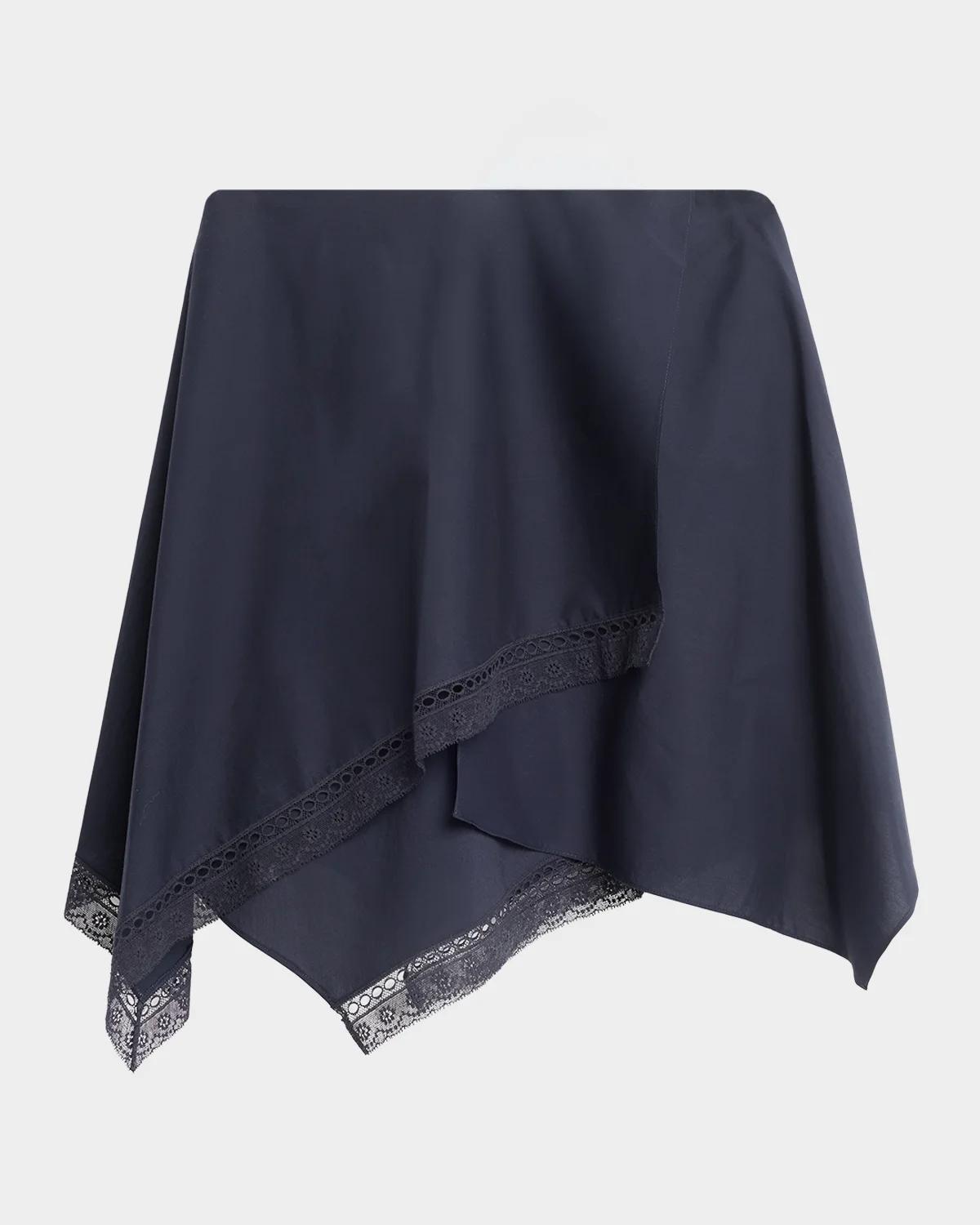 Cotton Layered Handkerchief Mini Skirt