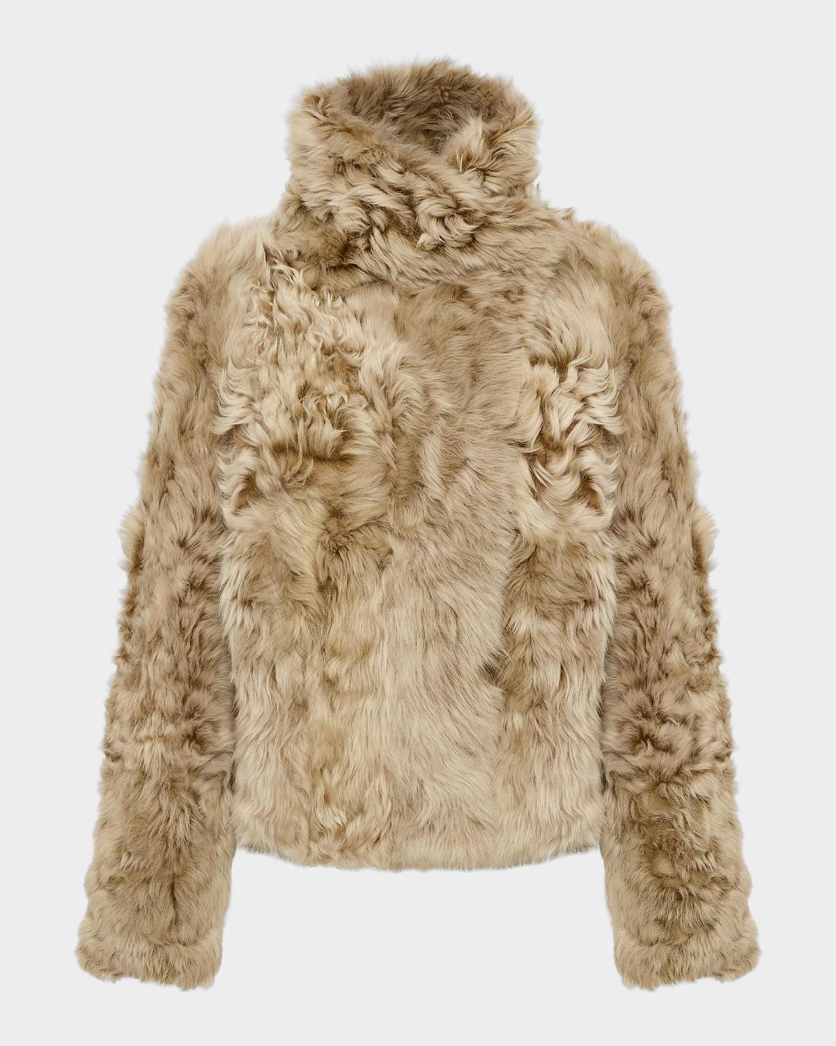 Yves Salomon Veste Reversible Leather & Shearling Jacket In Chai Latte