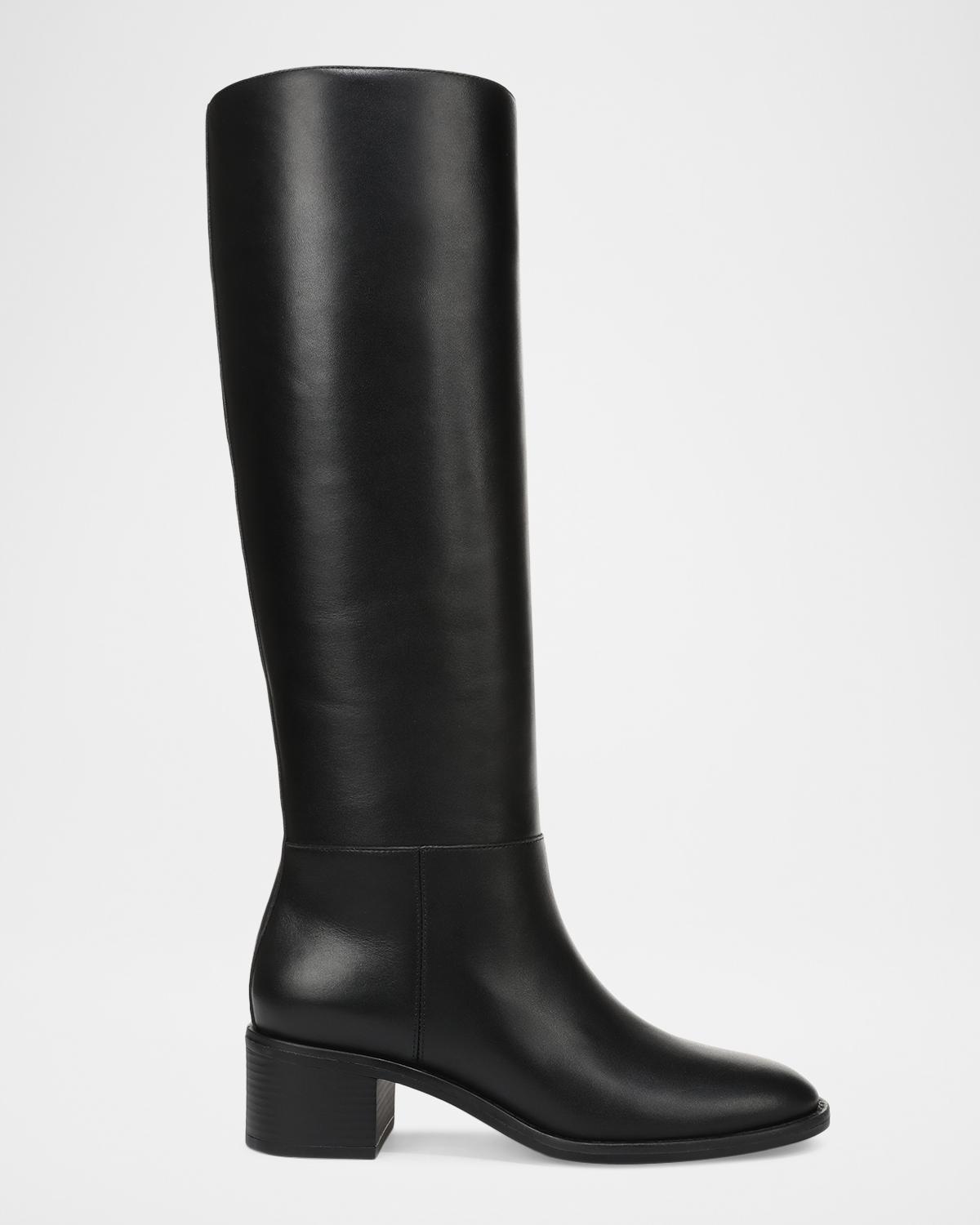 Vince 50mm Pace Leather Knee-high Boots In Black