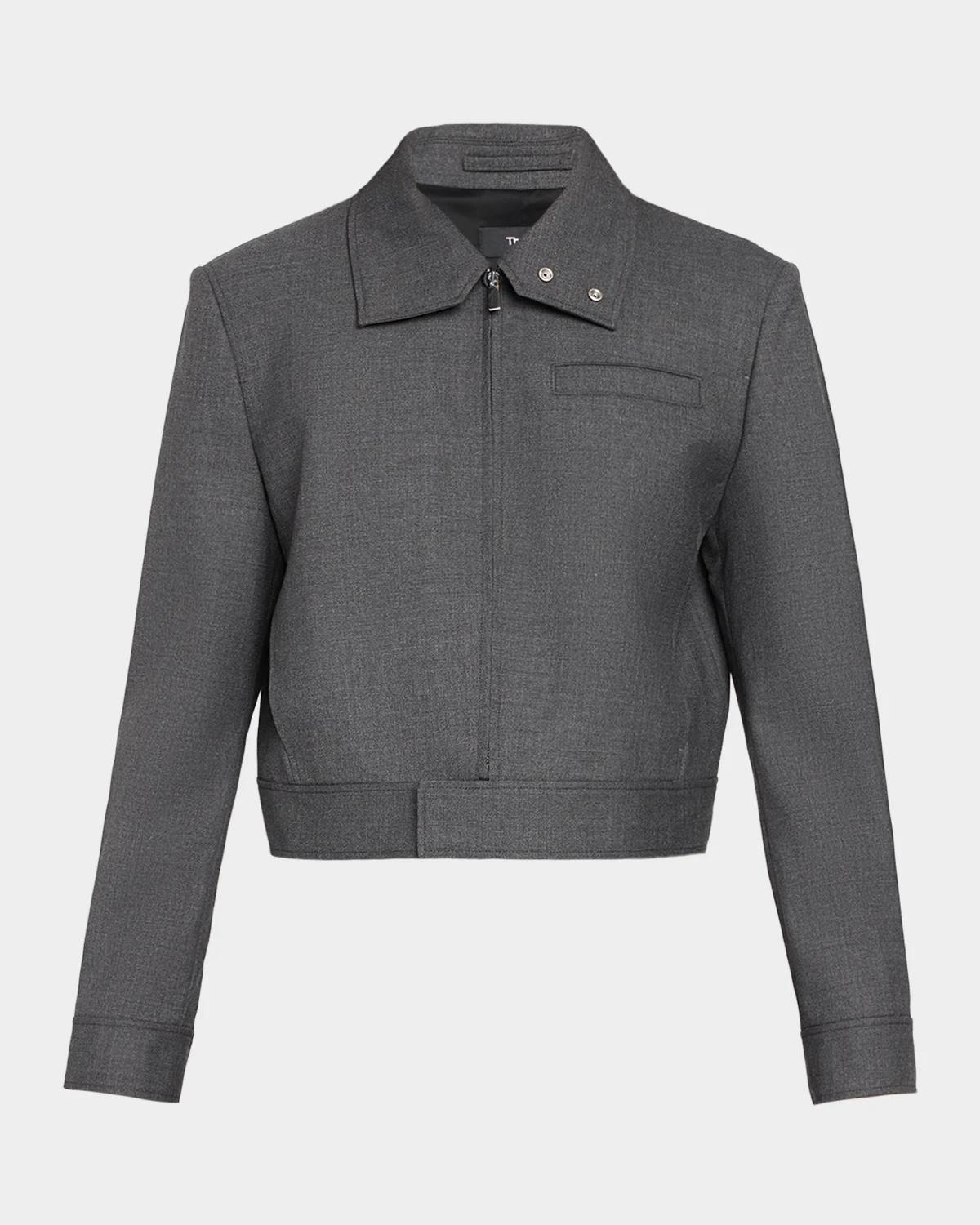Theory Cropped Harrington Jacket