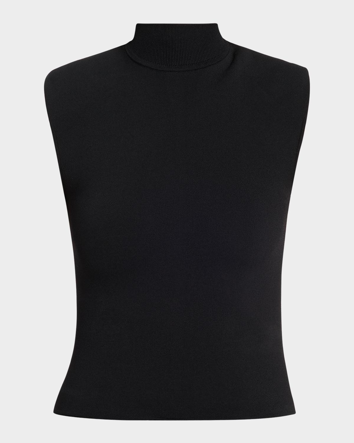 Toccin Diala Sleeveless Mock-Neck Knit Top