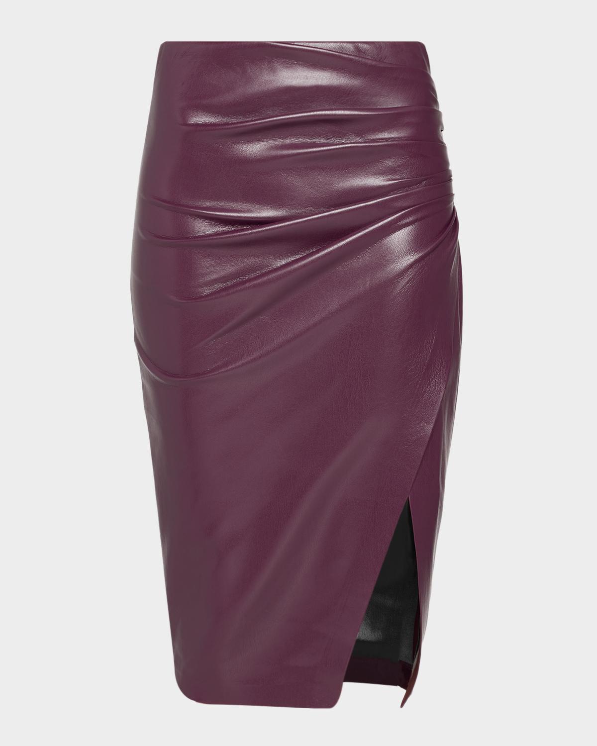 Generation Love Gina Faux Leather Midi Skirt