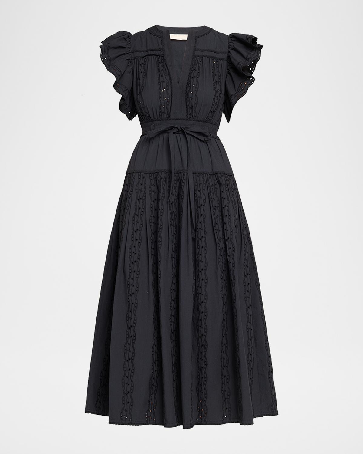 Ulla Johnson Dani Embroidered Cotton Midi Dress