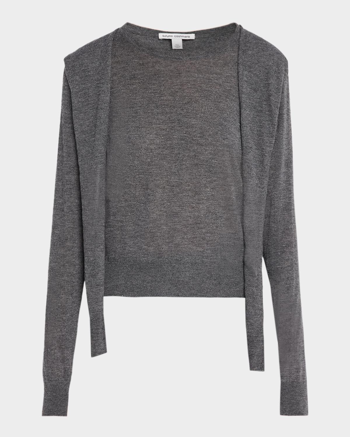 Autumn Cashmere Cashmere Draped Crewneck Sweater