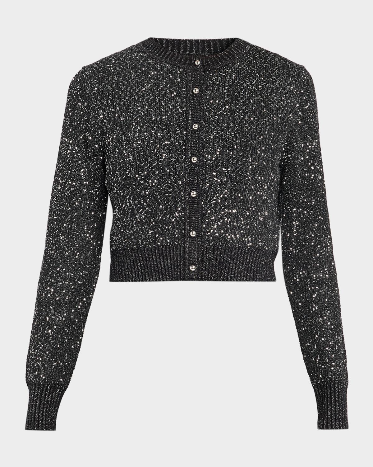 Toccin Mollie Sequined Cropped Cardigan