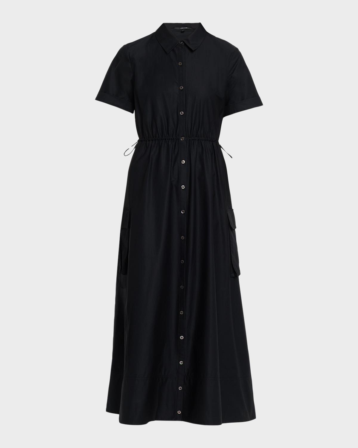 Toccin Maxine Short-Sleeve Midi Shirtdress
