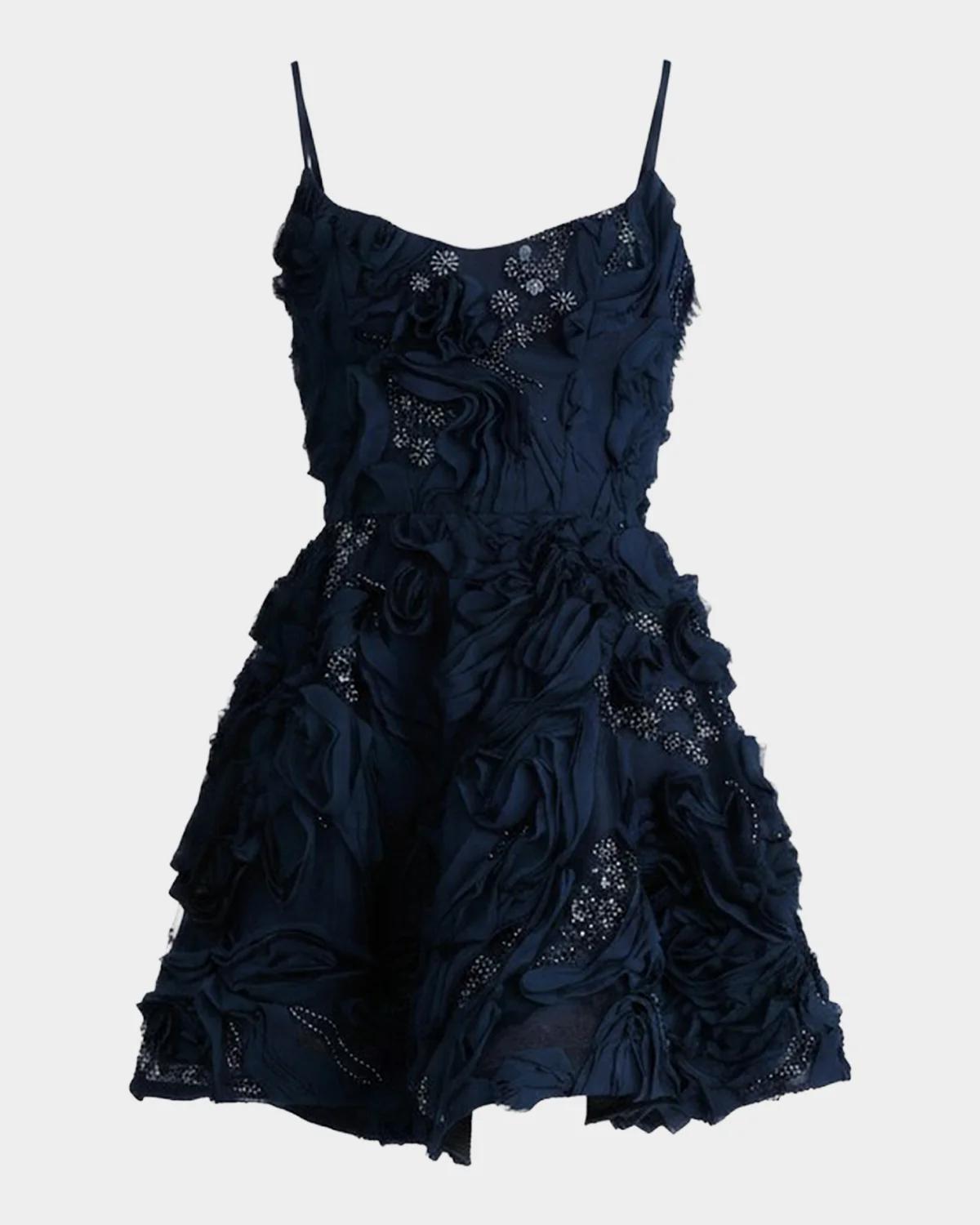 Helsi Jordan Floral Fit-&-flare Mini Dress In Midnight B