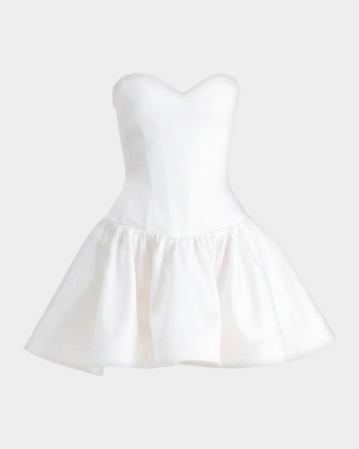 HELSI Emma Strapless Sweetheart Satin Mini Dress