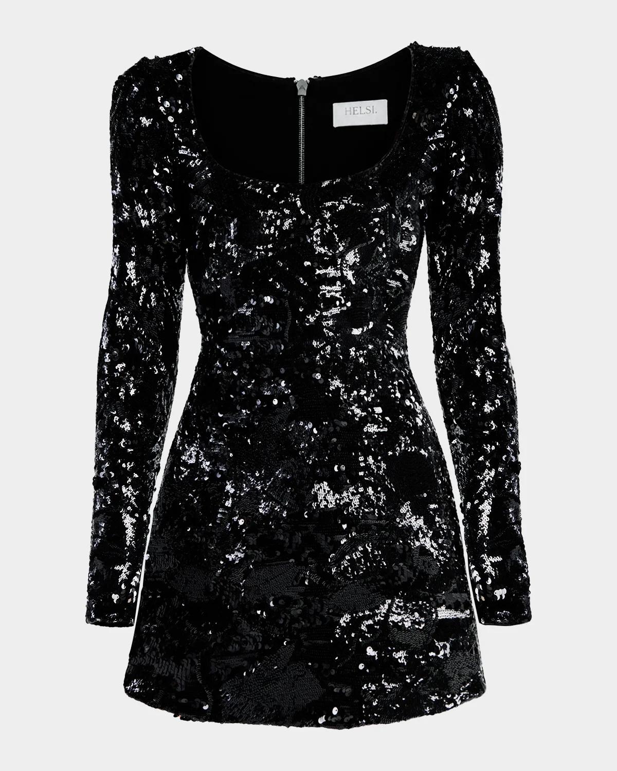 HELSI Lillian Floral Sequin A-Line Mini Dress