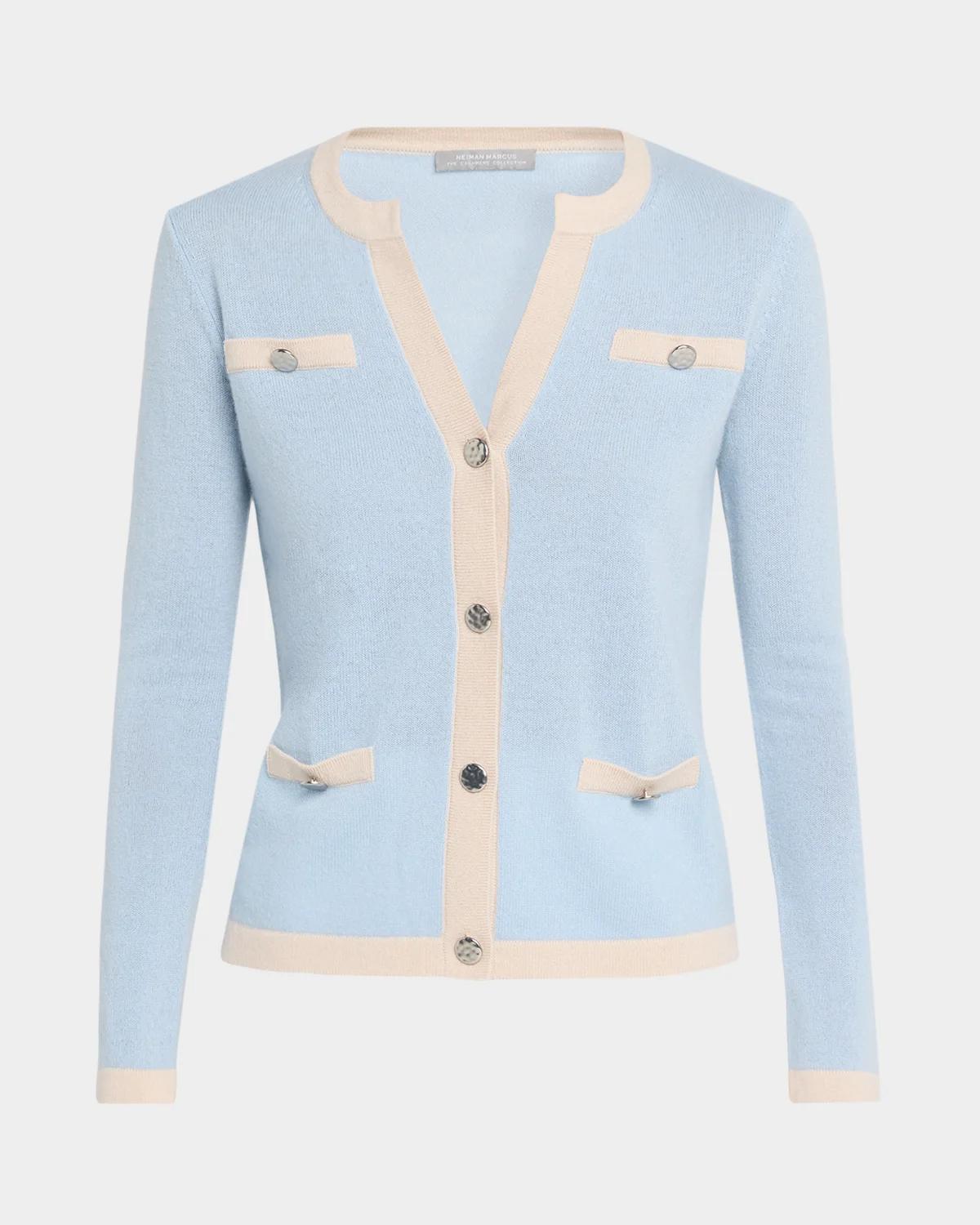 Neiman Marcus Cashmere V-Neck Cardigan