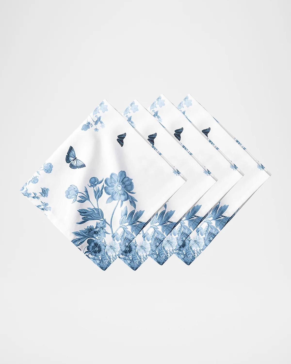Juliska Field of Flowers French Country Chambray Cotton Sateen Napkin - Set of 4