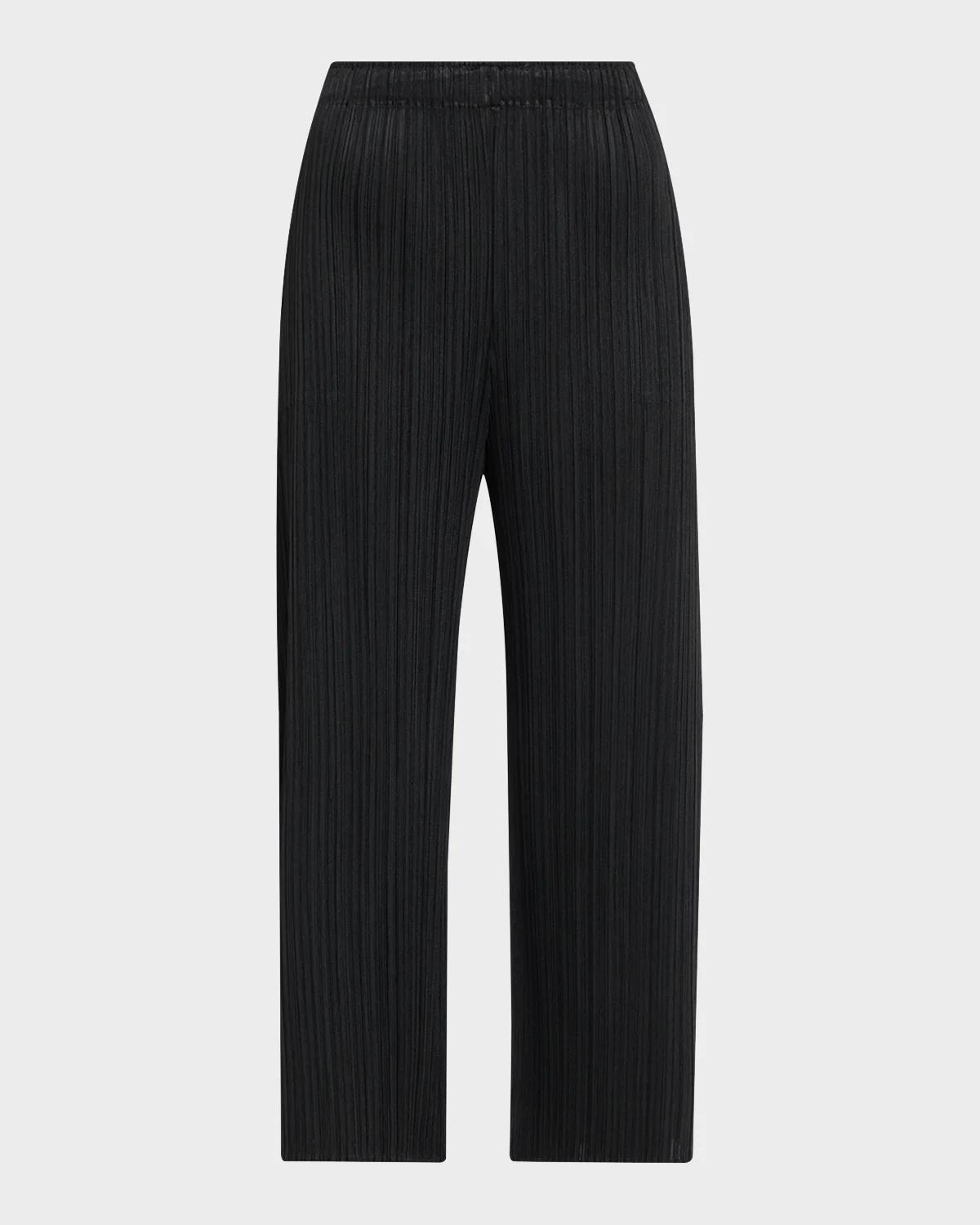 Issey Miyake Monthly Colors: July Pleated Wide-Leg Crop Pants