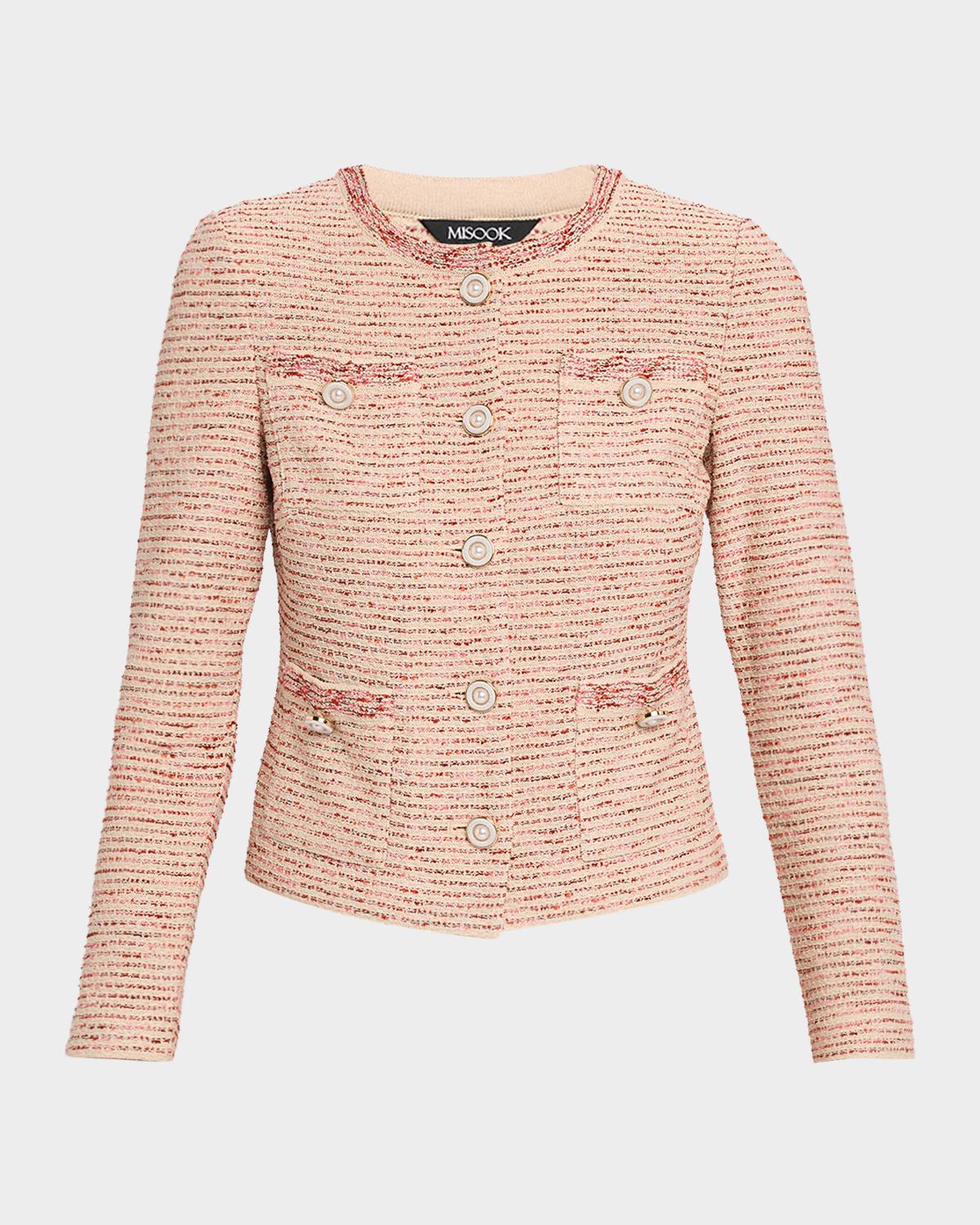 Misook Heritage Ribbon Tweed Knit Jacket
