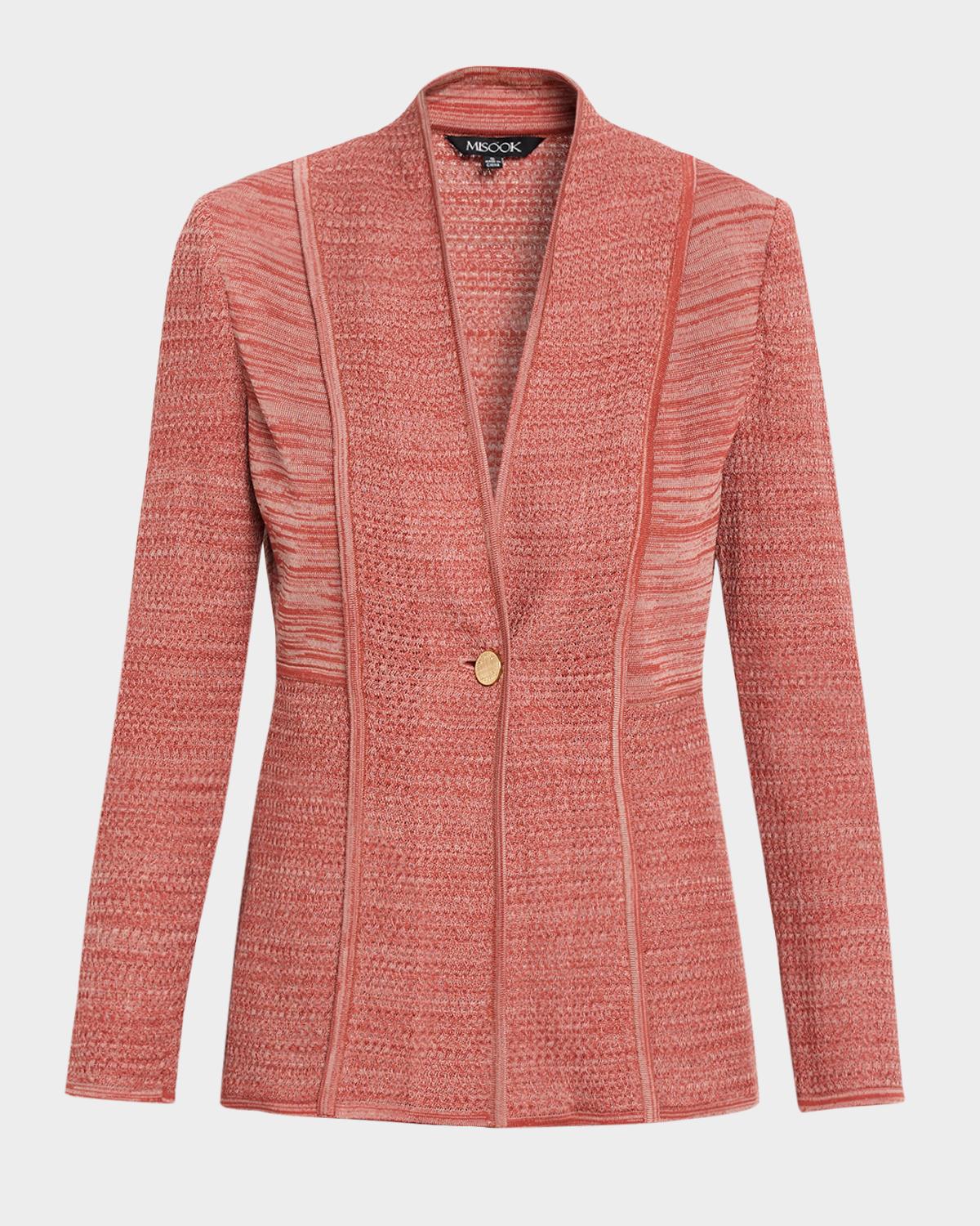 Misook Tailored Mélange Knit Jacket