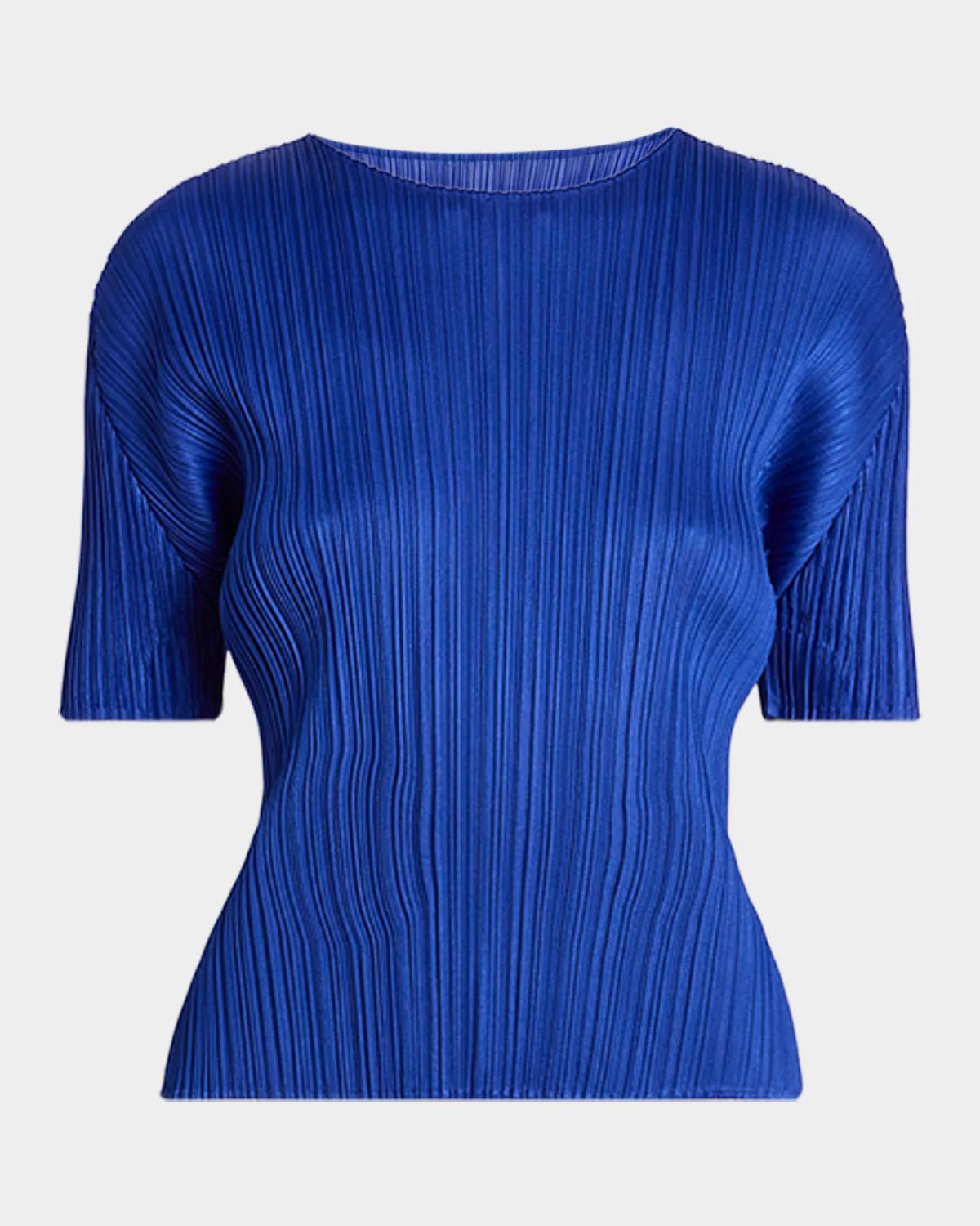 Issey Miyake Monthly Colors: July Short-Sleeve Pleats Top