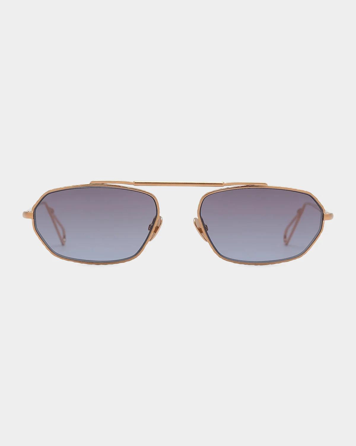 Ahlem Anjou 53mm Geometric Sunglasses In Rose Gold