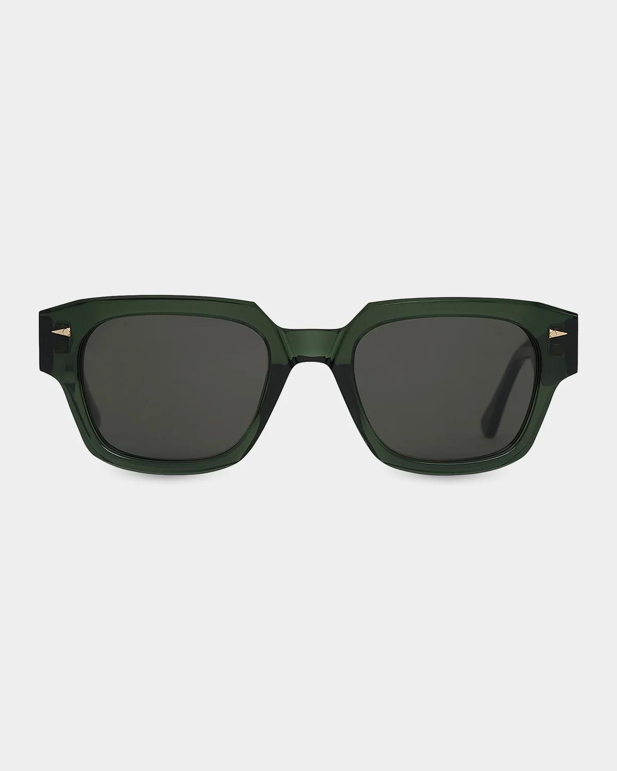 Ahlem Rive Gauche 51mm Square Sunglasses In Dark Green