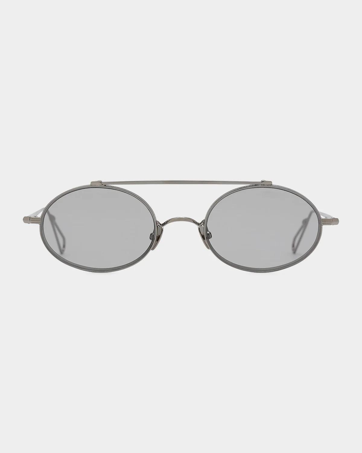 Ahlem Turbigo 50mm Oval Sunglasses In Ruthenium