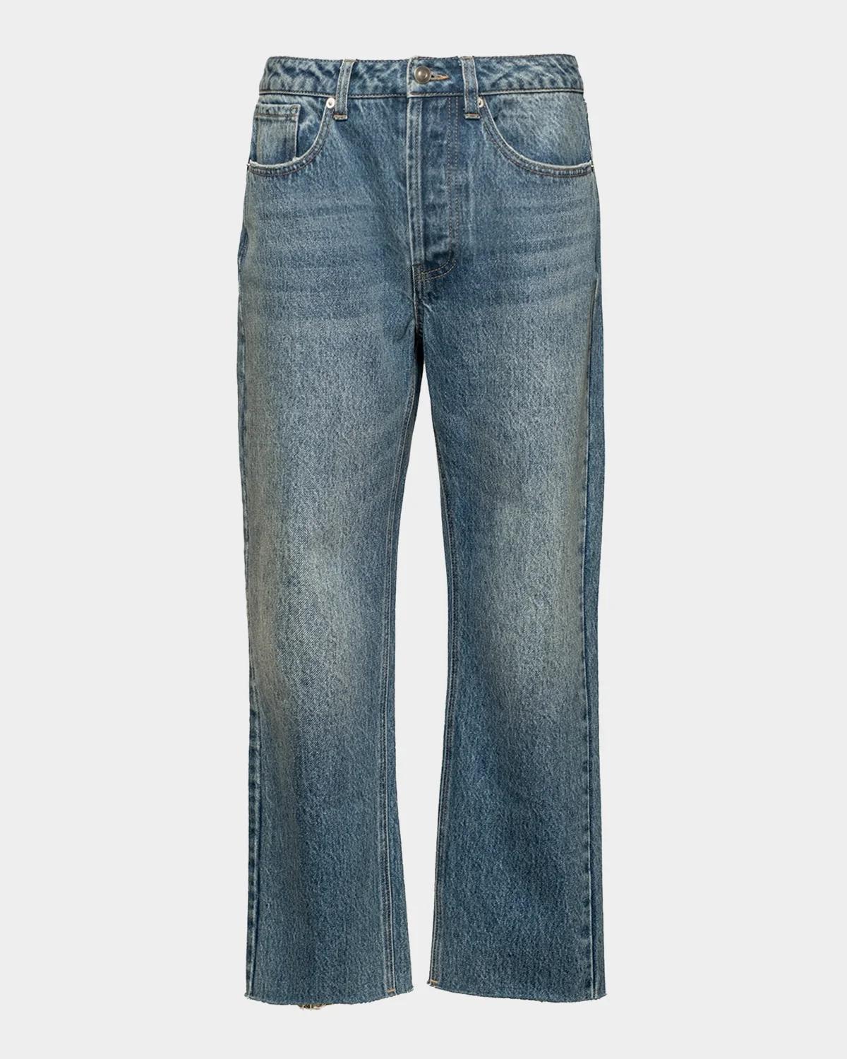 Frances Valentine Jessie Cropped Straight-Leg Jeans