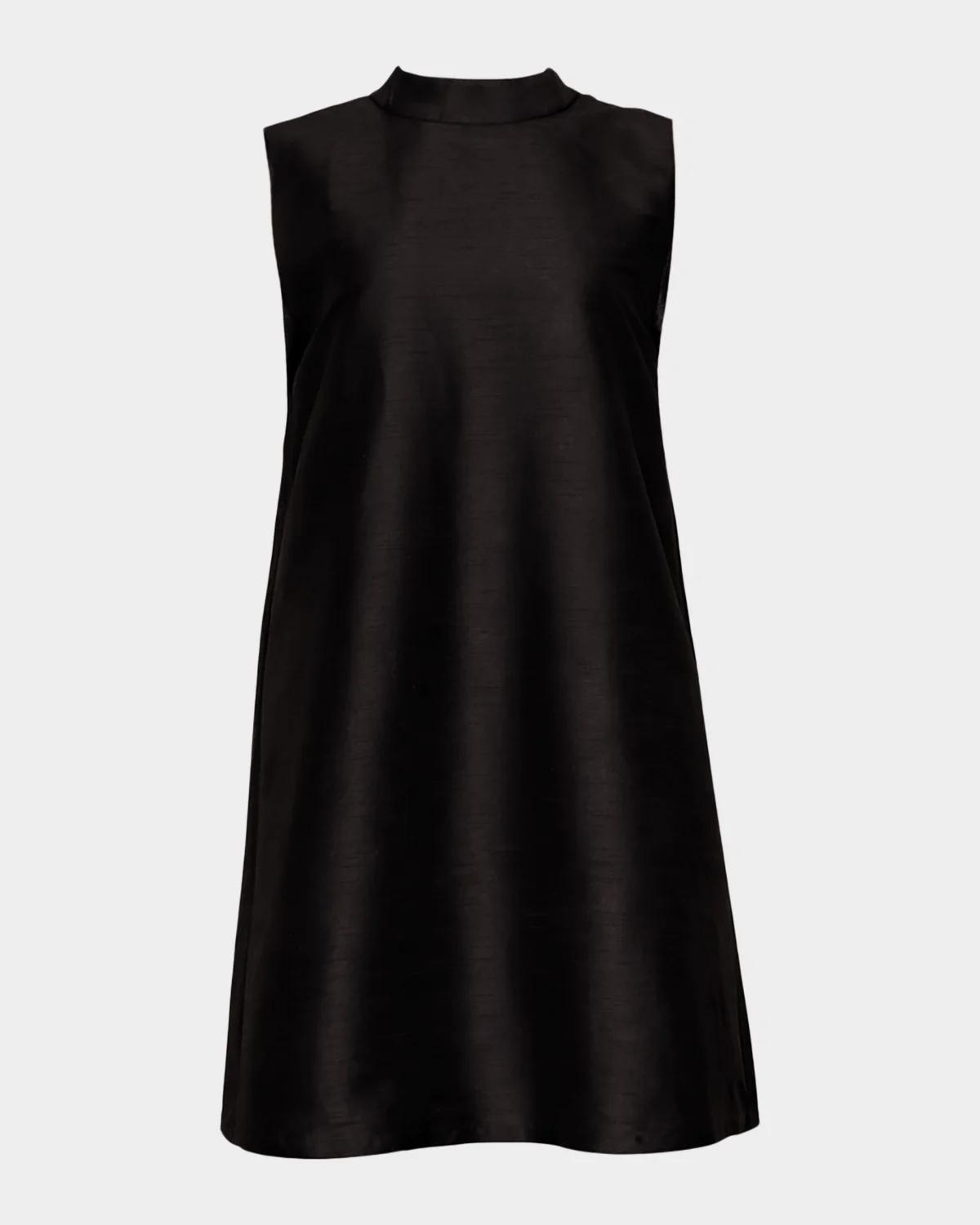 Frances Valentine Diplomat Sleeveless Mock-Neck Mini Shift Dress