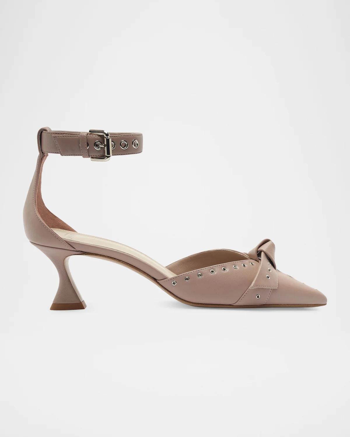 Alexandre Birman 60mm Clarita Grommet Leather Pumps