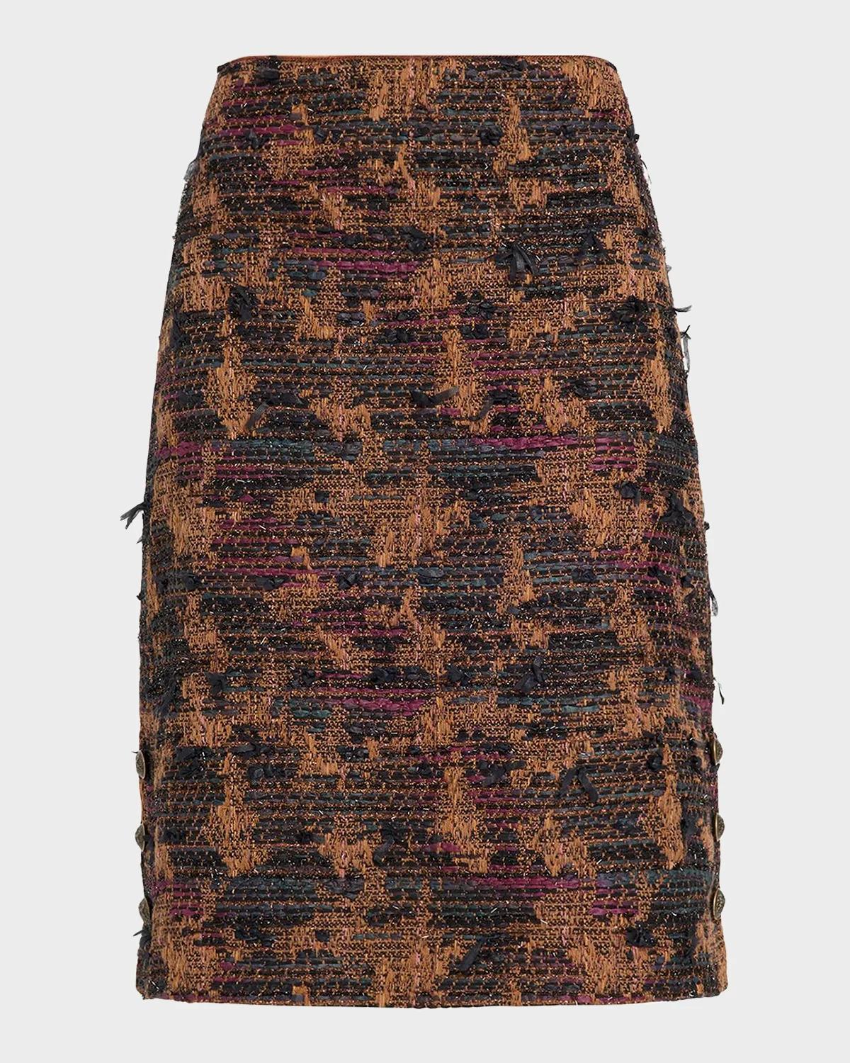 Kobi Halperin Olsen Tweed Knee-Length Skirt