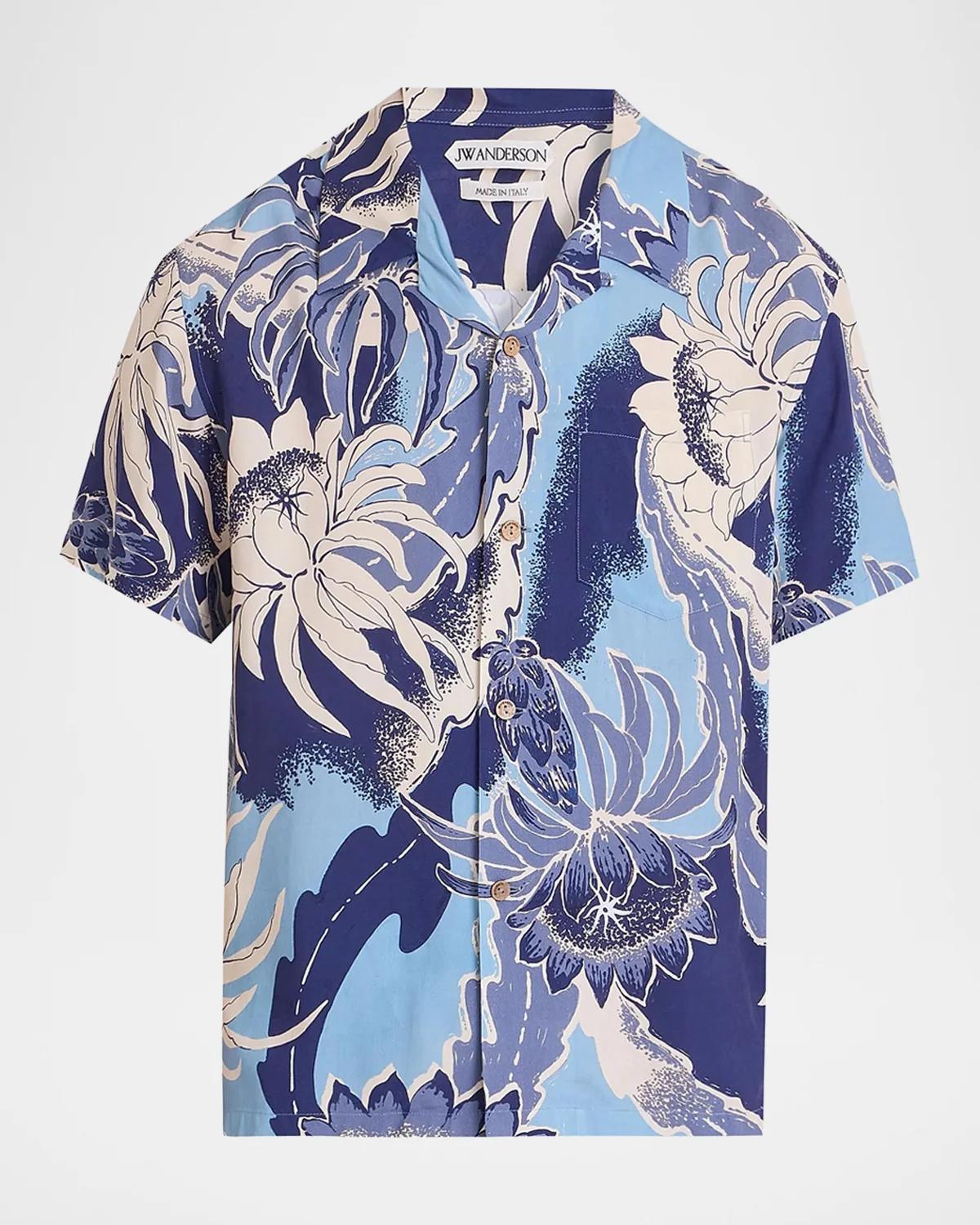 JW Anderson Floral Camp Collar Shirt