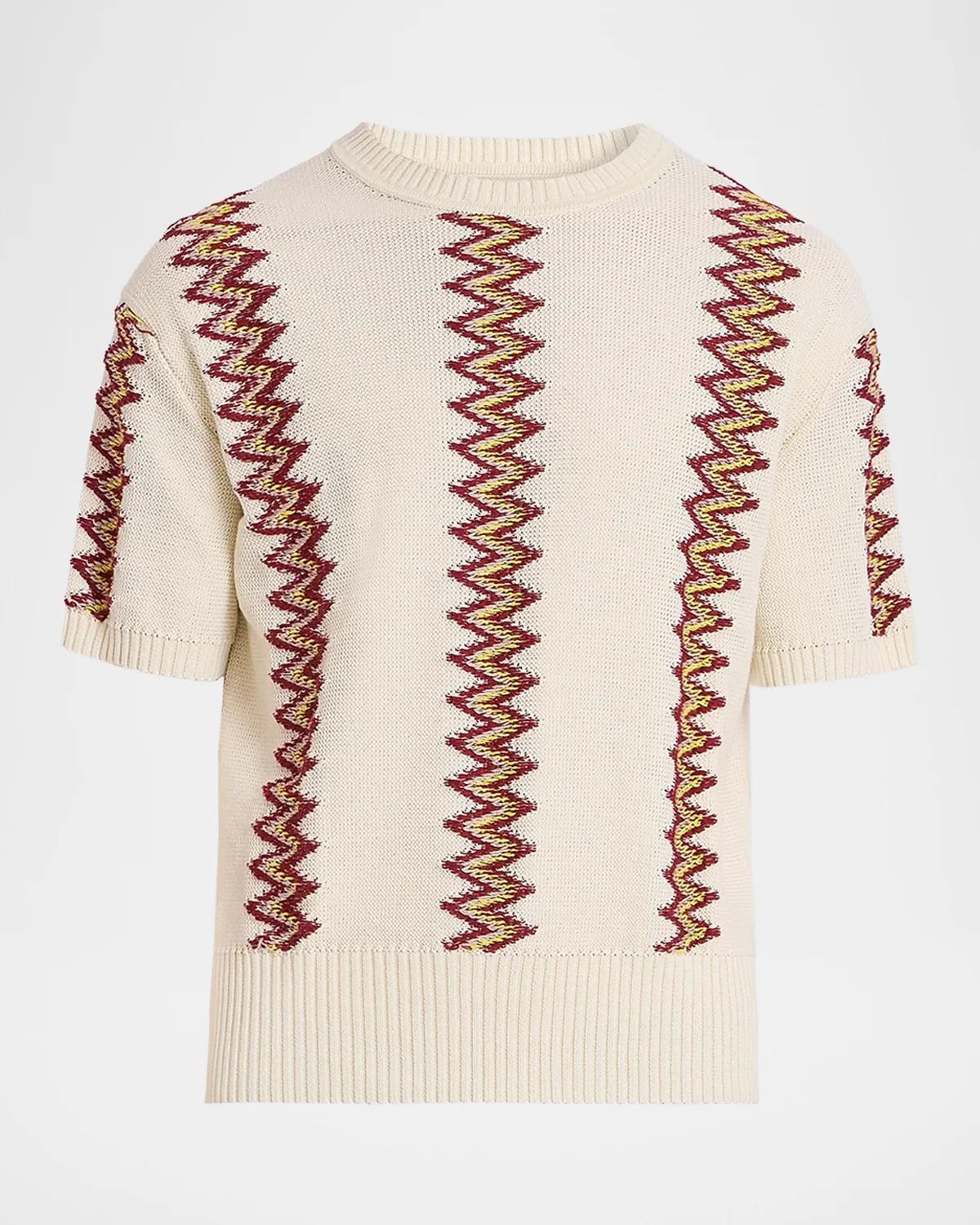 JW Anderson Chevron Knit Cotton Sweater