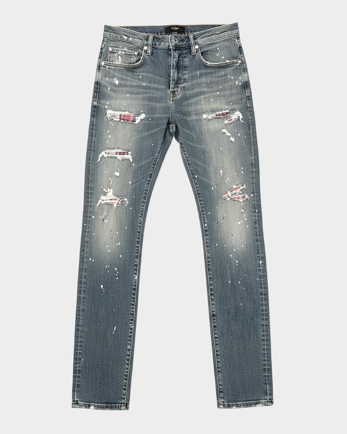PURPLE Paint Repair Skinny Jeans