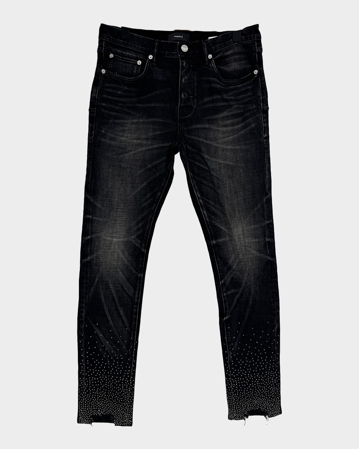 PURPLE High Contrast Bling Skinny Jeans