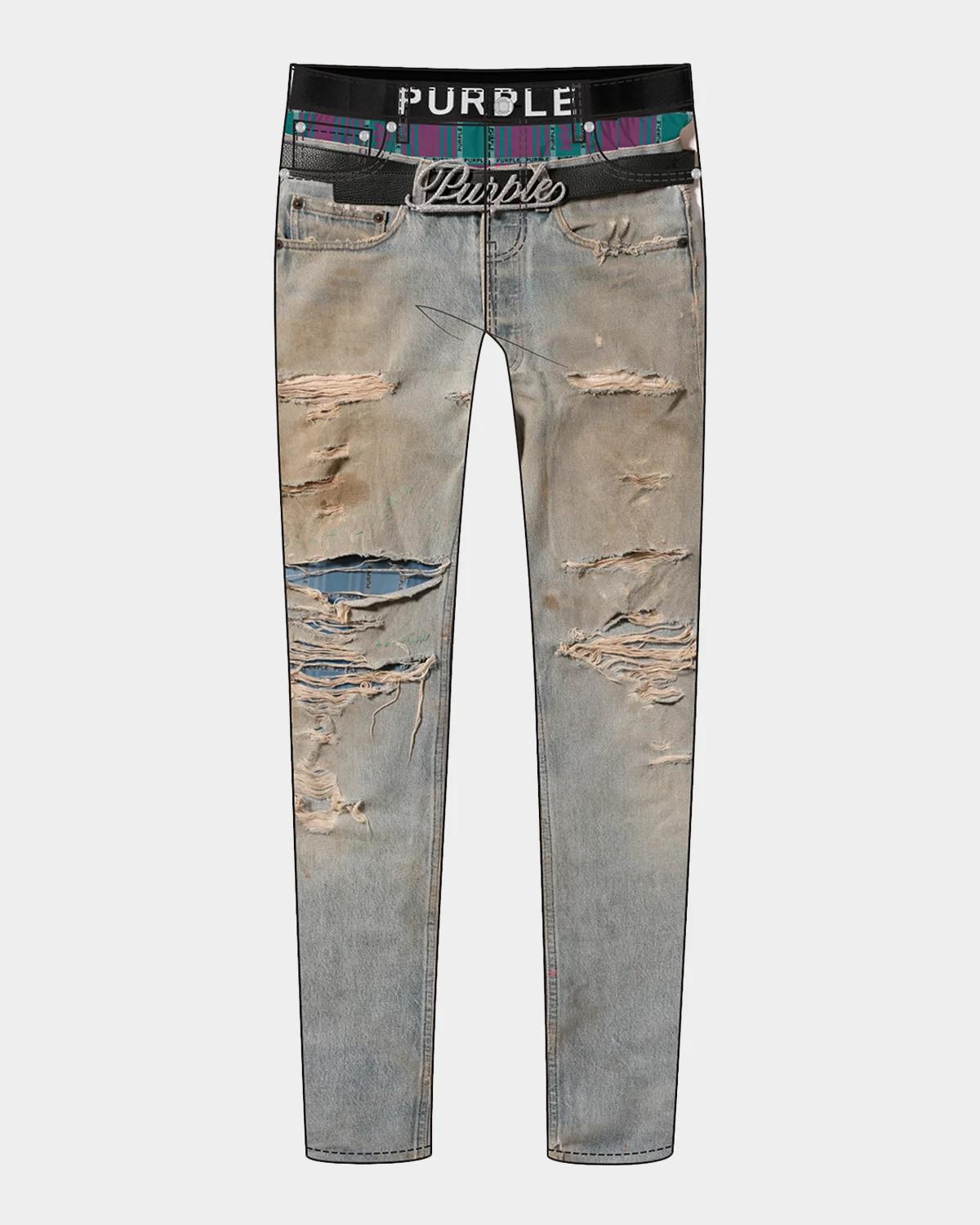 PURPLE Boxer Trompe L 'Oeil Skinny Jeans
