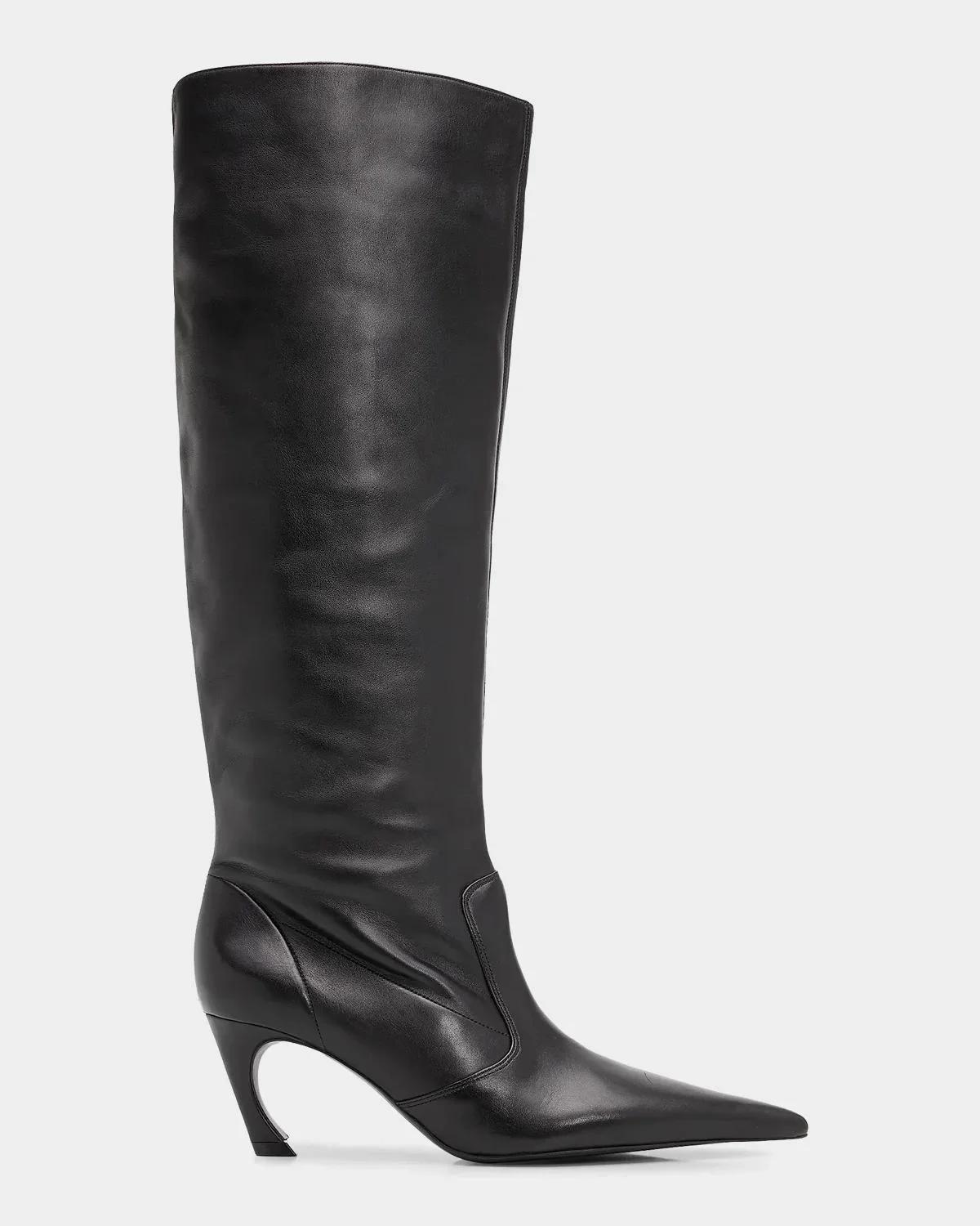 Schutz 75mm Lexi Leather Knee-High Boots